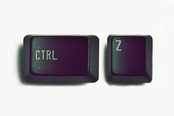 Na carreira não existe Ctrl Z