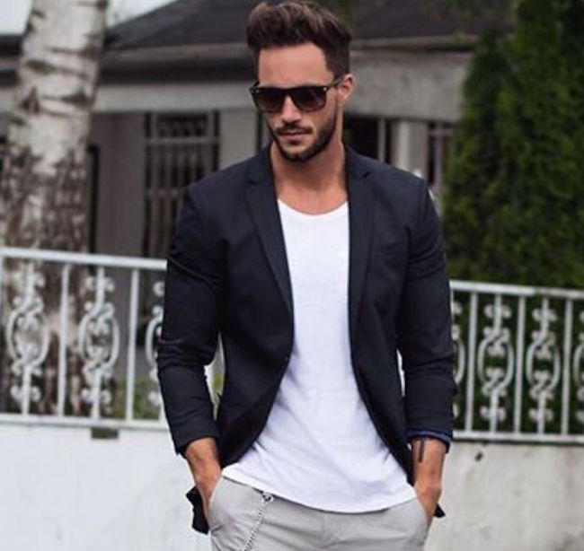 roupa social masculina com blazer