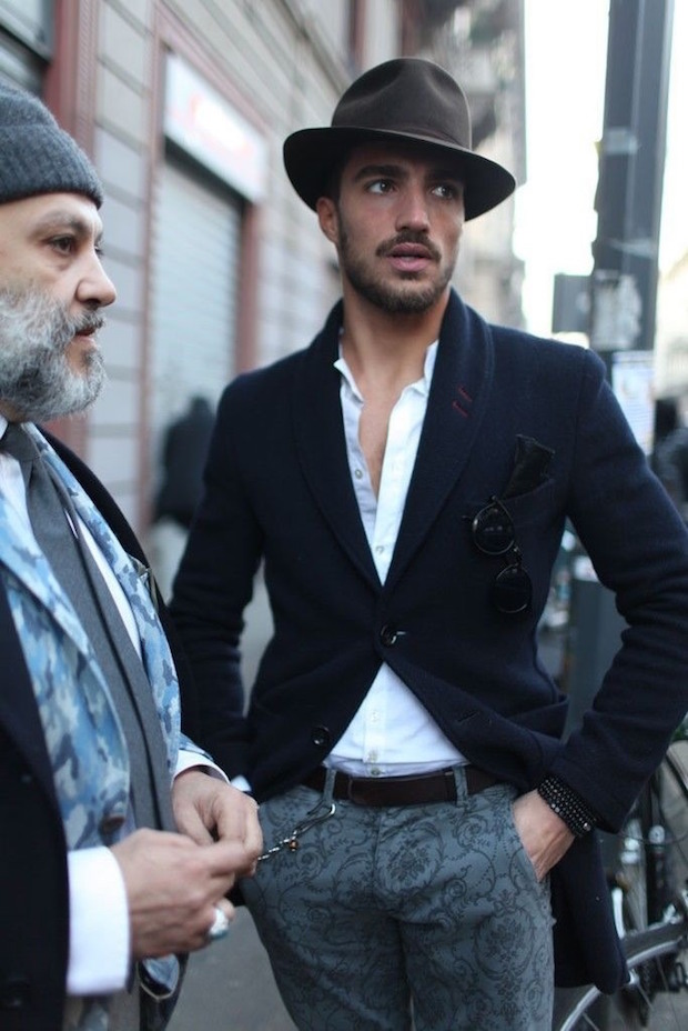 Mariano-Di-Vaio-fedora-floral-embroidery-pants-wool-coat