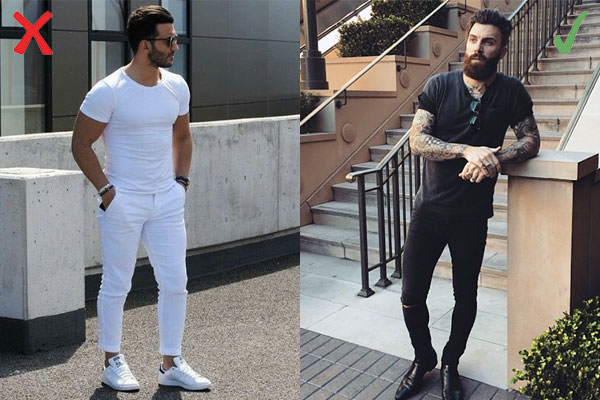 calça branca com bota masculina