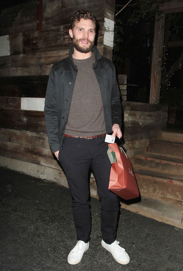 *EXCLUSIVE* Jamie Dornan has dinner with a mystery woman **USA ONLY**