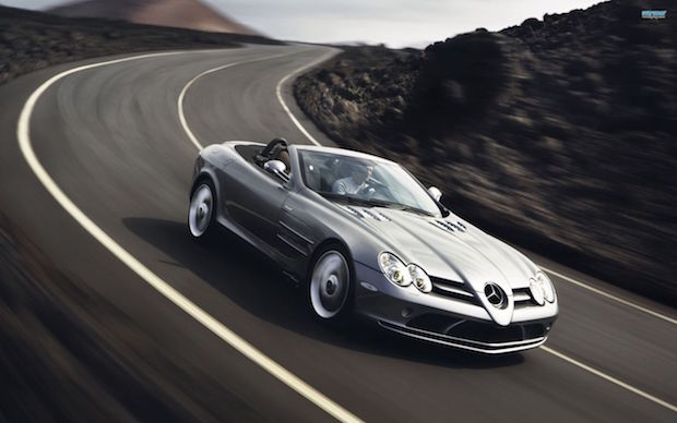 Mercedes Benz SLR McLaren Mercedes Benz Convertible Silver Car