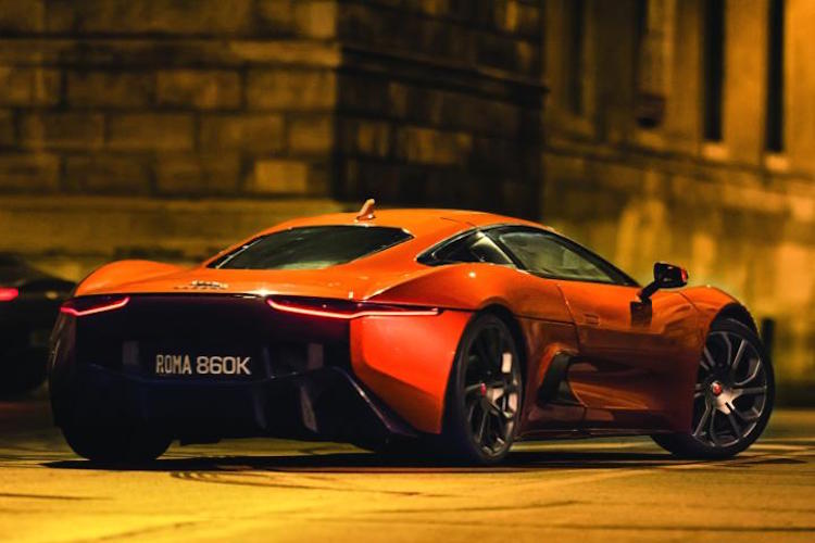 Spectre Jaguar C-X75 on set-large