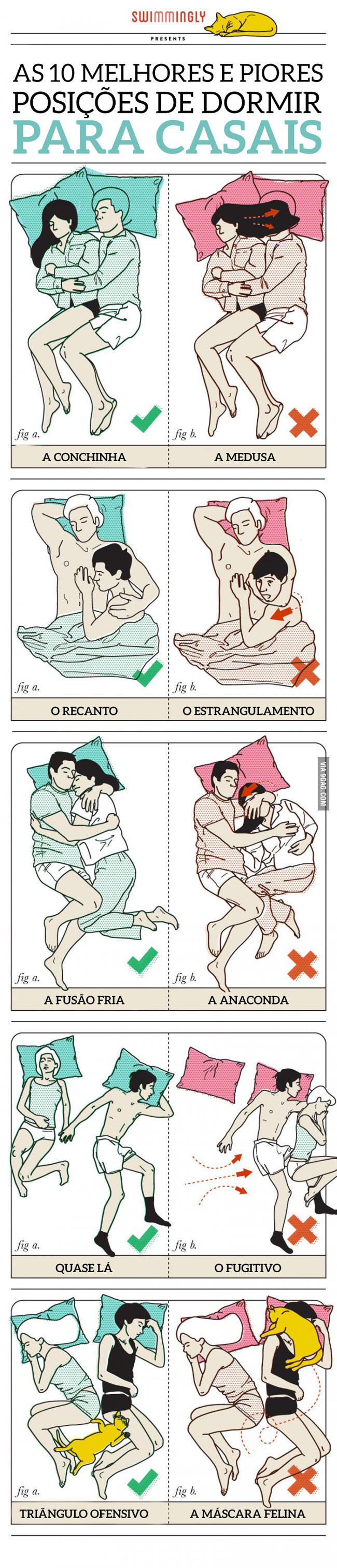 posições dormir casal