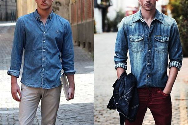 estilo camisa jeans masculina