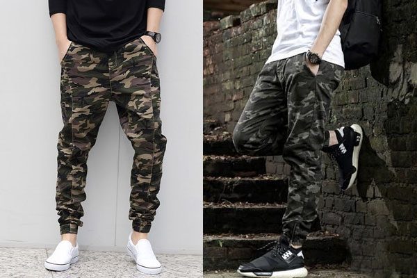 calça com estampa militar masculina