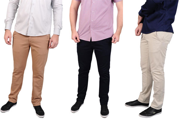 calça de sarja masculina com camisa social