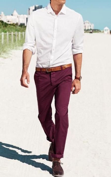 calça cor vinho masculina