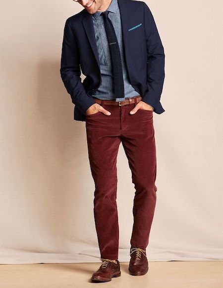 calça vinho masculina