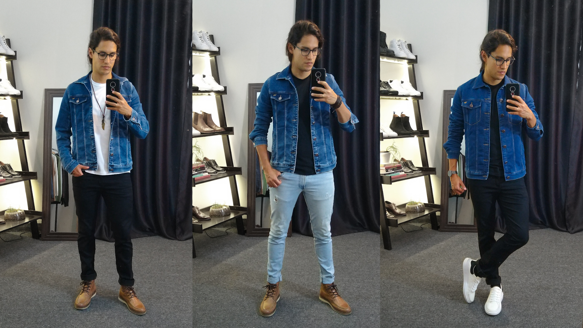 moda jaqueta jeans masculina