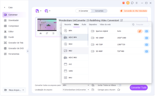 Edição e conversão de vídeos no Wondershare UniConverter