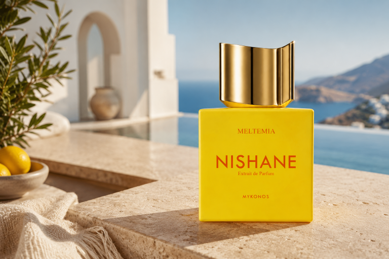 Nishane lança Meltemia, perfume inspirado nos ventos de Mykonos